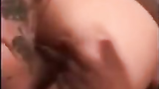 Gorgeous blonde pounding black man