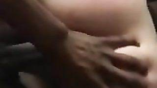 Black dude slapping hard her nice round ass while she rides so good