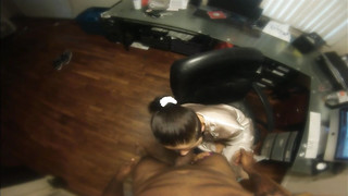 Sexy white slut bending over for black lover