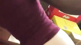 Co-workers doing a quick fuck at work between packages