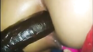 Woman has great sexual sensations getting a black cock in her tight asshole