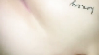 Close up with black dong going deep inside wet creamy pussy