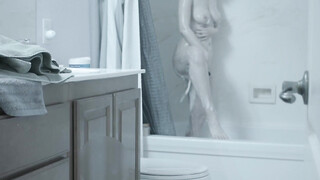 Hot married woman in the shower properly screwed by her black lover