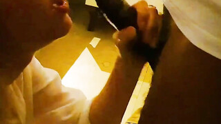 Lovely blonde MILF meets BBC for suck and sex